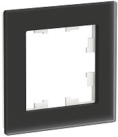 Рамка универсальная Systeme Electric AtlasDesign Nature 1-м. матовое стекло черный